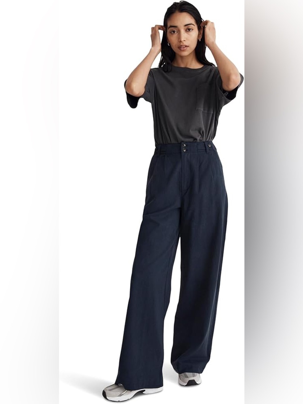 Madewell Harlow wide leg trouser pants, 2